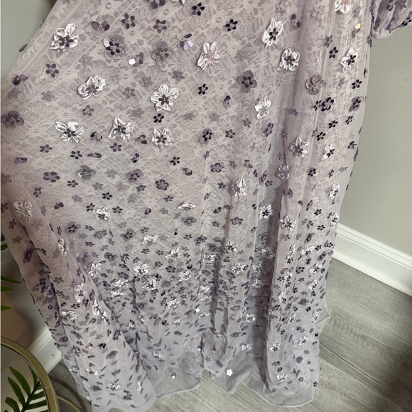 Mac Duggal Lavender Sequin Floral Gown size 14 NWT $698 - Picture 5 of 12